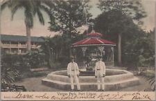 Postcard Vargas Park Port Limon Costa Rica 1910 Stamps  picture