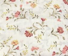 Vintage Floral Flat Sheet By Dan River Pink Yellow Dantrel Cottage Grandma Core picture