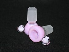 18mm DOUBLE PINK  Glass Slide bowl 18 mm male slide bowl picture