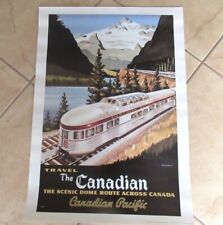 Canadian Pacific Railroad Train Poster Vintage “Travel The Canadian” VTG Rare picture