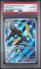 Pokémon 2025 Mega Evolution Base Set 142/132 Inteleon Illustration Rare PSA 10 picture