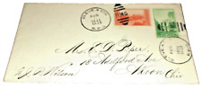 1936 NEW YORK CENTRAL NYC TRAIN #25 CLEVELAND & CINCINNATI RPO HANDLED ENVELOPE picture
