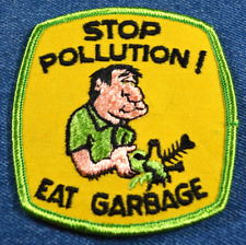 NOS 70s Vintage STOP POLLUTION Eat Garbage 3