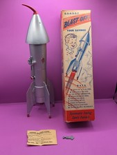 Astro Rocket Guided Missile Mechanical Coin Bank East Detroit Michigan COMPLETE picture