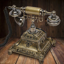Antique Telephone Desk Phone European Style Old Fashioned Rotary Dial Phone USA picture