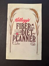 Kelloggs Fiber Diet Planner Booklet Nutrition Guide Advertisement 1980s  picture
