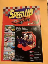 original 11-8 1/4” Speed Up Gaelco ARCADE VIDEO GAME FLYER picture