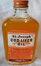 Vintage St Joseph Cod Liver Oil Bottle With Contents picture