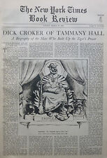 DICK CROKER OF TAMMANY HALL MASTER OF MANHATTAN LEWIS 1931 March 22 Book Review picture