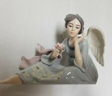Porcelain Resting Angel Figurine Beautiful/Exquisite Detail picture
