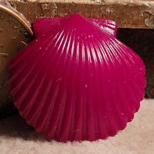 Vintage Plastic Maroon SEA SHELL charm prize jewelry picture