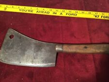[RARE] ANTIQUE FOSTER BROS. #8 MEAT CLEAVER 16” GOOD CONDITION SOLID STEEL picture