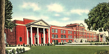 1940s NASHUA NEW HAMPSHIRE NASHUA SENIOR HIGH SCHOOL LINEN POSTCARD P663 picture