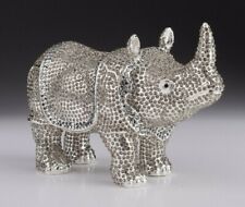 Keren Kopal Large Rhinoceros LIMITED EDITION trinket box with Austrian crystals picture