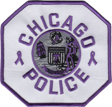 CHICAGO POLICE SHOULDER PATCH: Purple Domestic Violence Awareness picture