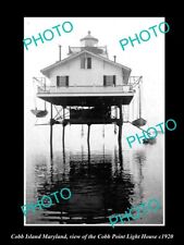 OLD 8x6 HISTORIC PHOTO OF COBB ISLAND MARYLAND THE C/I LIGHT HOUSE c1920 picture