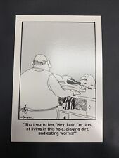 The Far Side Gary Larson Postcard Bartender Bar Drink Vintage Comic 1982 4” x 6” picture