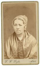 CIRCA 1880'S Named CDV Stunning Image Elderly Woman T.W. Taylor Philadelphia PA picture