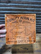 1920s Advertising Box Isuline Corp. Of AMERICA Quality Aerial Kit Electricity  picture