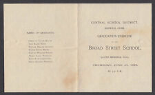 Broad Street School Norwich CT Graduation Exercise Program 1895 picture
