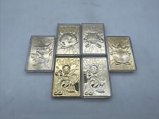 1999 Burger King Pokemon Gold Plated Trading Card Lot of 6 - SEE PHOTOS & READ picture