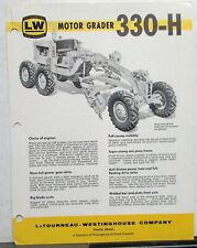 1961 LeTourneau Westinghouse Motor Grader 330-H Construction Sales Folder picture
