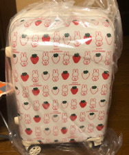 Miffy Carry-on Spinner Suitcase Miffy Strawberry Design 21in Red Rabbit Luggage picture