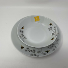 Eaton Fine Dining Bee 10in Dinner & 8in ceramic Bowl Set AA02B11008 picture