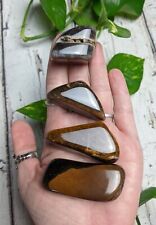 3 GOLD TIGER'S EYE Polished Stone S2 Crystal Reiki Charged 4.5oz *READ BELOW* picture
