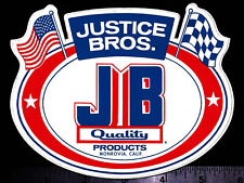 JUSTICE BROS. Quality Products - Original Vintage 1970’s Racing Decal/Sticker picture