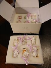 LENOX ~ Miniature Original EASTER 12 Piece Ornament Set In Box Preowned EX Cond. picture
