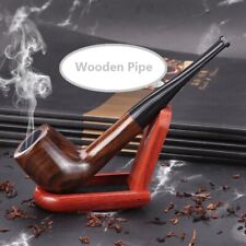 Durable 1Pcs Ebony Pipe Wooden Wood Smoking Tobacco Cigarettes Cigar Pipes Gift picture