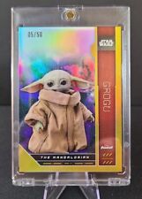 2023 Topps Star Wars Finest Grogu Gold Refractor 05/50 FN-95 picture