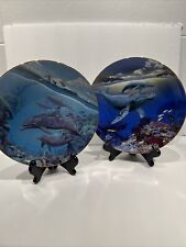 lot of 2 Reco Presents Our Cherished Whale dolfin Decorative Collectors Plate picture