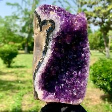 2.36LB  Natural Amethyst geode quartz cluster crystal specimen Healing picture