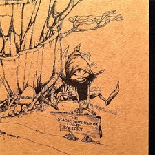 Vtg Magic Mushroom Lamp Factory Co. FOLDER Portfolio ELF Goblin Brian Froud ? picture
