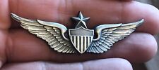 Vintage US Army Pilot Aviator Badge Wings Military Insignia Wing Pin  picture