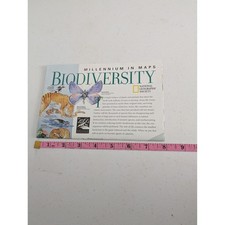 Vintage 1999 National Geographic Biodiversity Diversity of Life Map Poster 31x20 picture