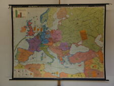 Europe Networking Energy Supply Nuclear Power Plants 1982 Schul-Wandkarte picture