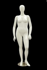 Female Plus Size Egg Head Mannequin MD-NANCYW2S - Dress Form - Display w/Base picture