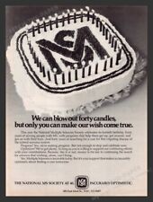National Multiple Sclerosis Society 40th Birthday 1980s Print Ad 1986 picture
