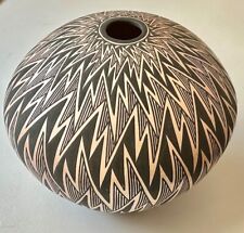 Authentic Acomo Pueblo Native American Indian Clay Vase Jar by Paula Estevan picture