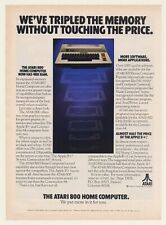 1982 Atari 800 Home Computer Tripled Memory Print Ad picture