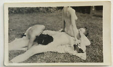 2 Girls 1 Guy Threesome - Naked BJ Oral Sex Vintage Victorian Photo EXPLICIT picture