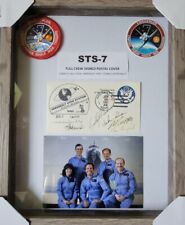 STS-7 Full Crew signed W/SALLY RIDE Space Shuttle Display COLUMBIA NASA CERT picture