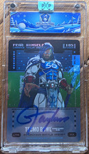 Tecmo Bowl Inspired Ink Ice Fear Himself Lawrence Taylor Auto ICE Bookend 50/50 picture
