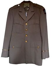 WWII US Regulation Army Officer Uniform Dress Coat Beige Pockets Button Up Read picture