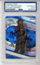 2025 TOPPS CHROME SAPPHIRE JACK SPARROW JERRY BRUCKHEIMER SIGNED PSA DNA AUTO picture