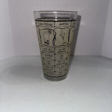 Vintage Alcohol Recipe Mixing Glass Measuring Tumbler Frosted Barware picture