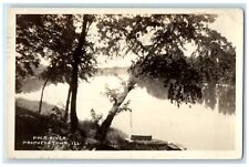 1935 View Of Rock River Prophets Town Illinois IL RPPC Photo Vintage Postcard picture